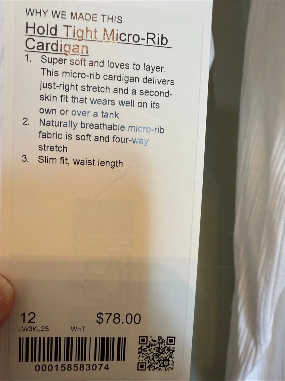 lululemon athletica White Long Sleeve Button Down Top - Picture 2 of 3